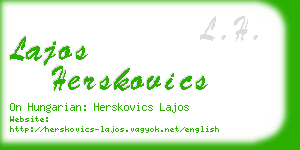 lajos herskovics business card